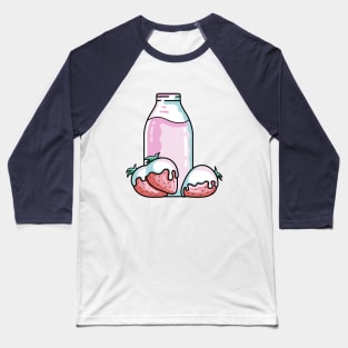 Cute Strawberry Milkshake Baseball T-Shirt